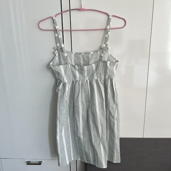 NEW Motel Striped Bow Detail Babydoll Dress - Picture 3 of 5